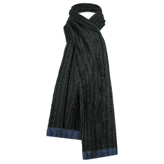 Hackett London Rib Wool Mens Grey Scarf