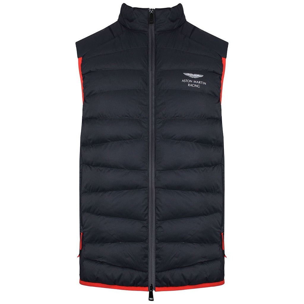 Hackett Aston Martin Racing Mens Black Lightweight Gilet