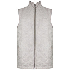 Hackett London Reversible Mens Beige Linen Gilet