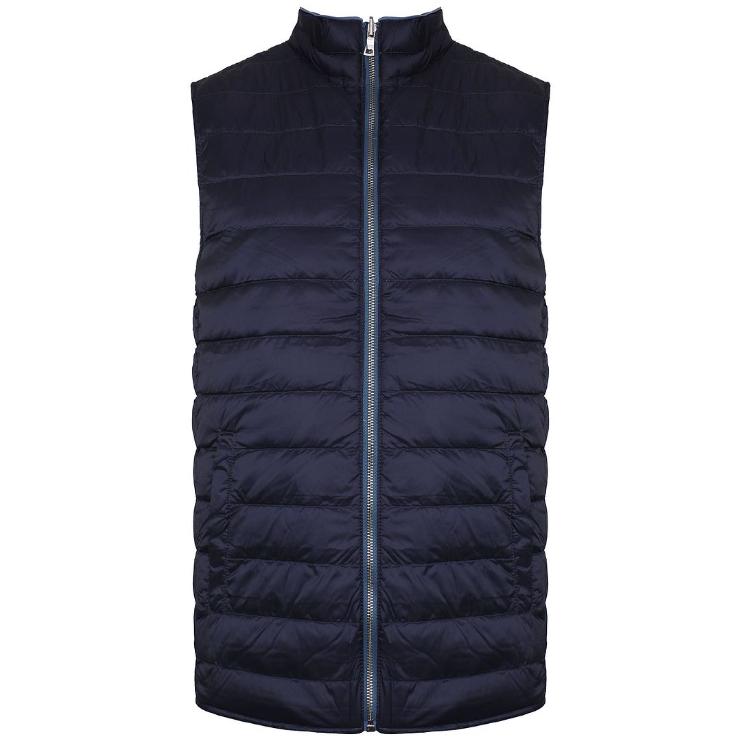 Hackett London Reversible Mens Navy Blue Gilet