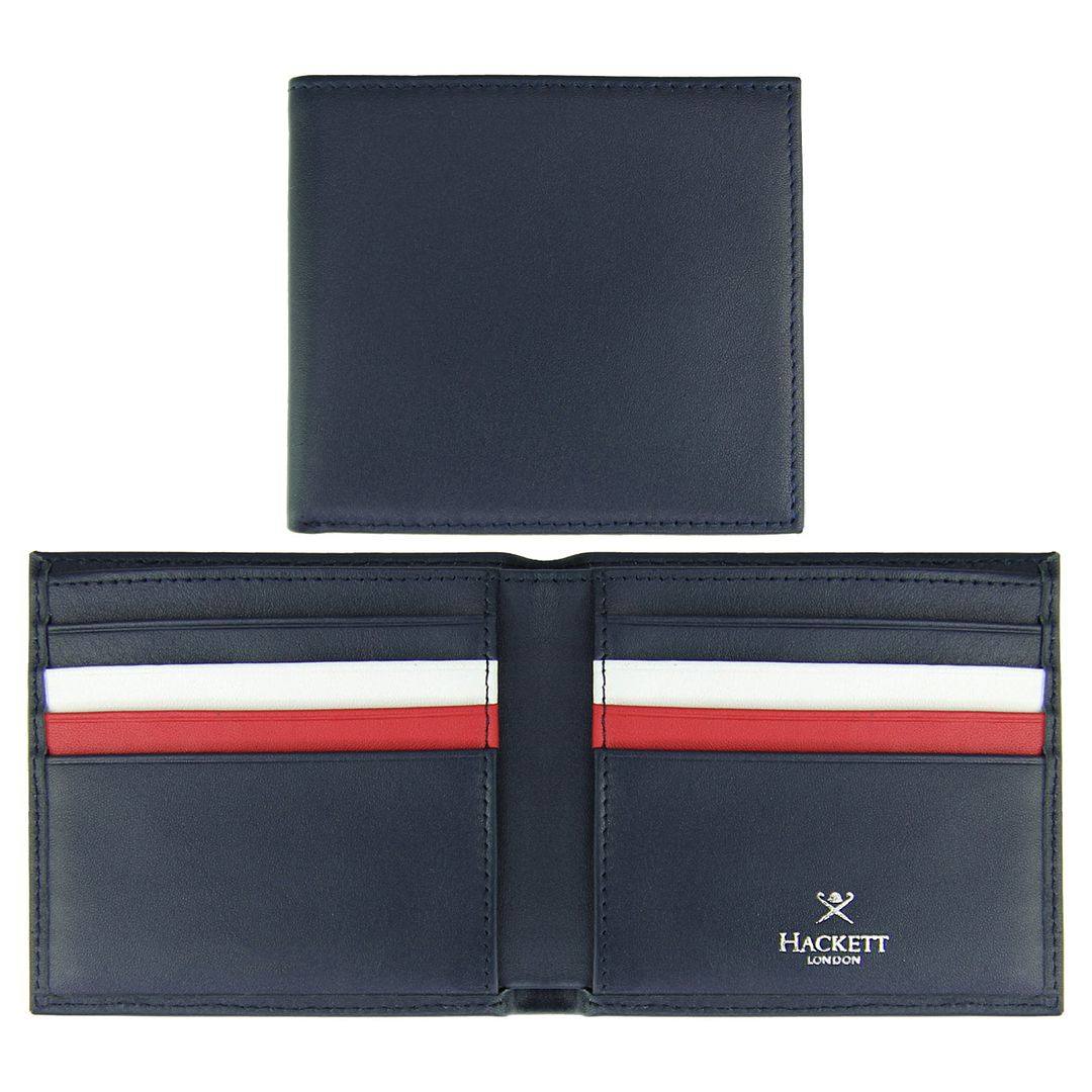 Hackett London Stripe Billfold Mens Navy Wallet