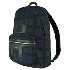 Hackett London Tartan Mens Green/Blue Backpack