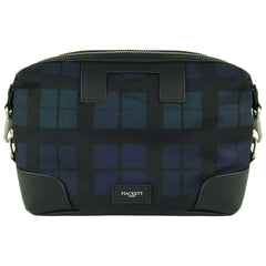 Hackett London Tartan Mens Green/Blue Washbag