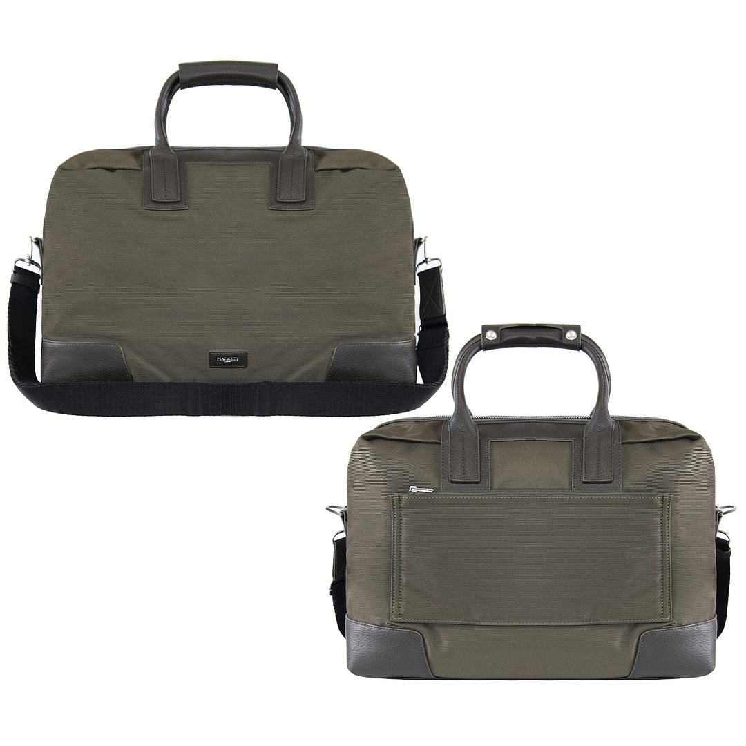 Hackett London Nylon G Olive Green Flight Bag