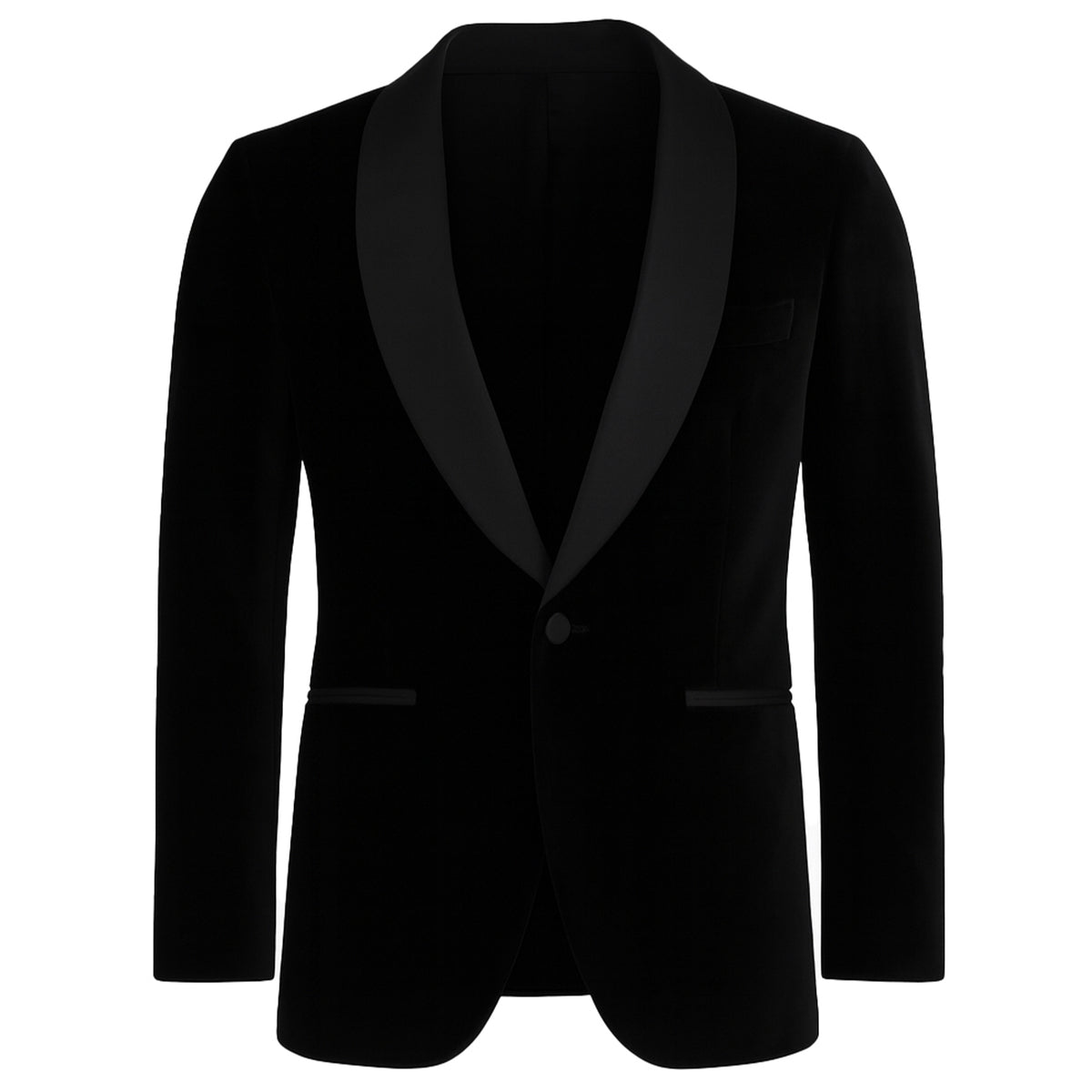 Hackett Shawl Collar Mens Black Velvet Blazer