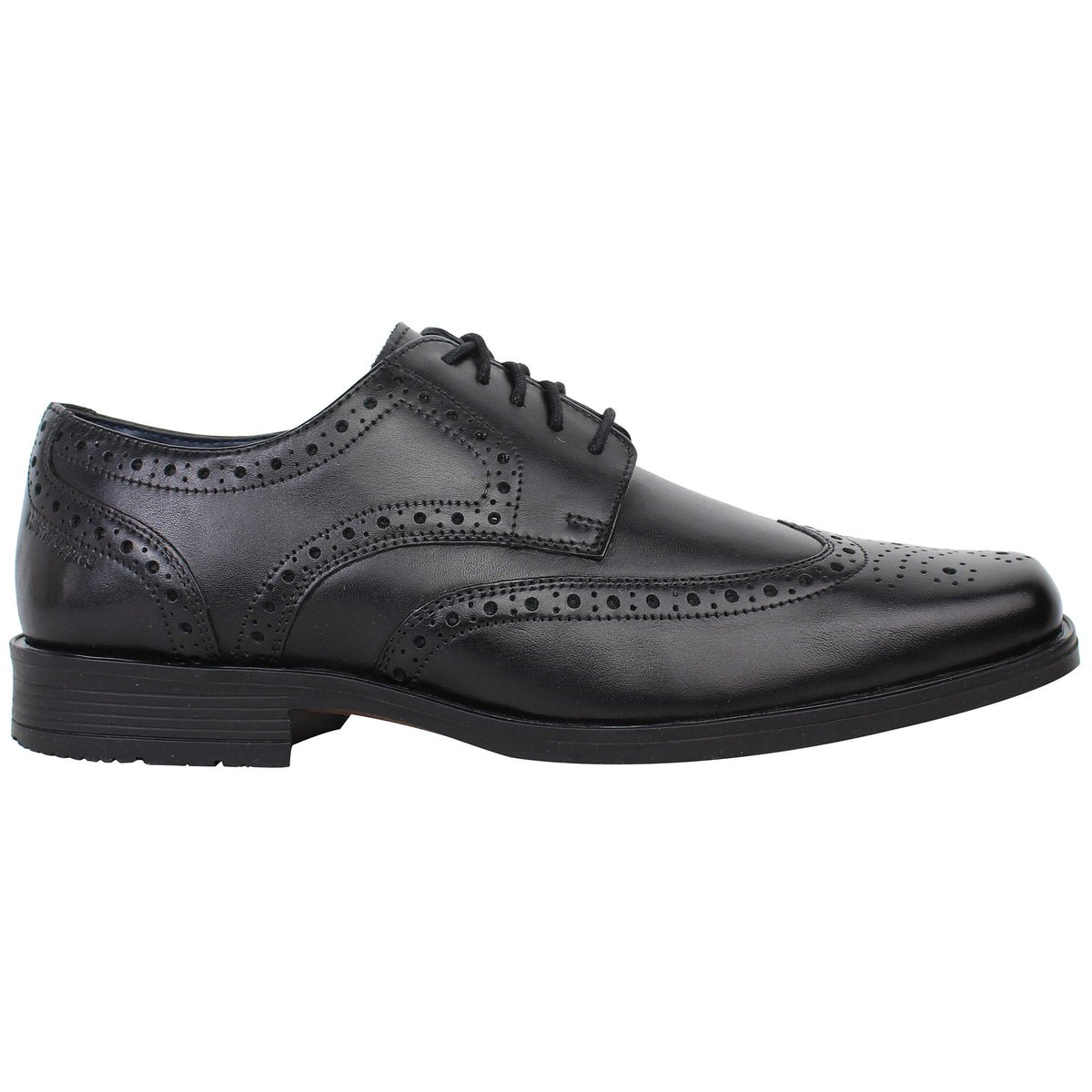 Hush Puppies Brace Brogue Mens Black Shoes