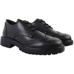 Hush Puppies Athena Kids Black Shoes