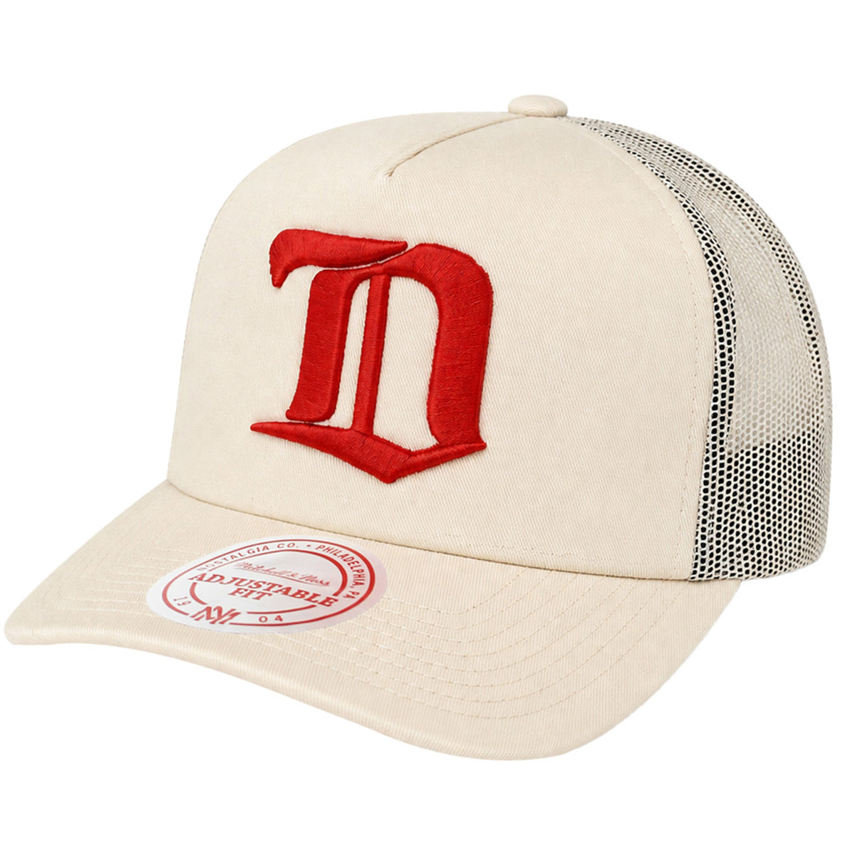 Mitchell & Ness NHL Detroit Red Wings Evergreen Trucker Off White Cap