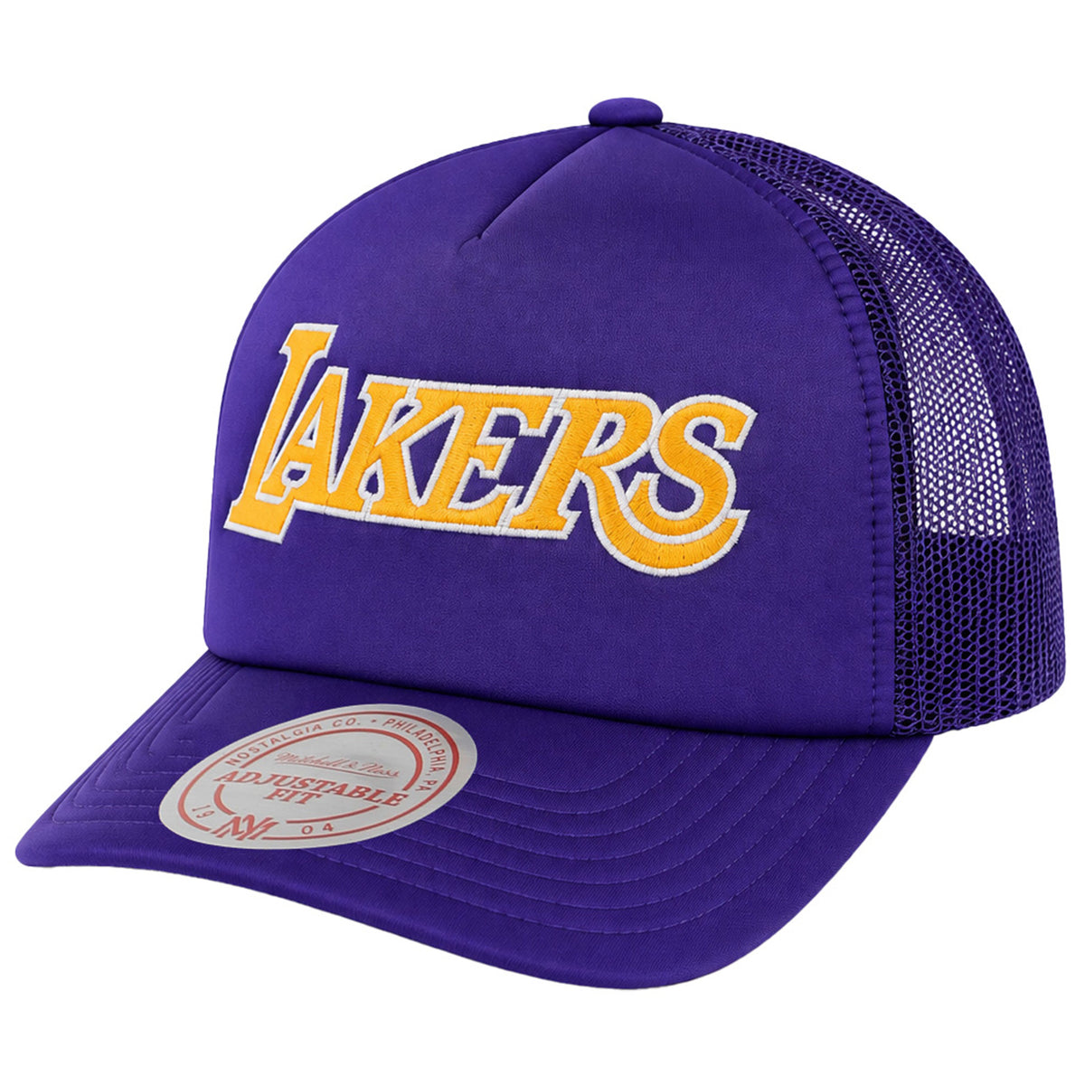 Mitchell & Ness NBA Los Angeles Lakers Satin Trucker Purple Cap