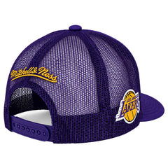 Mitchell & Ness NBA Los Angeles Lakers Satin Trucker Purple Cap