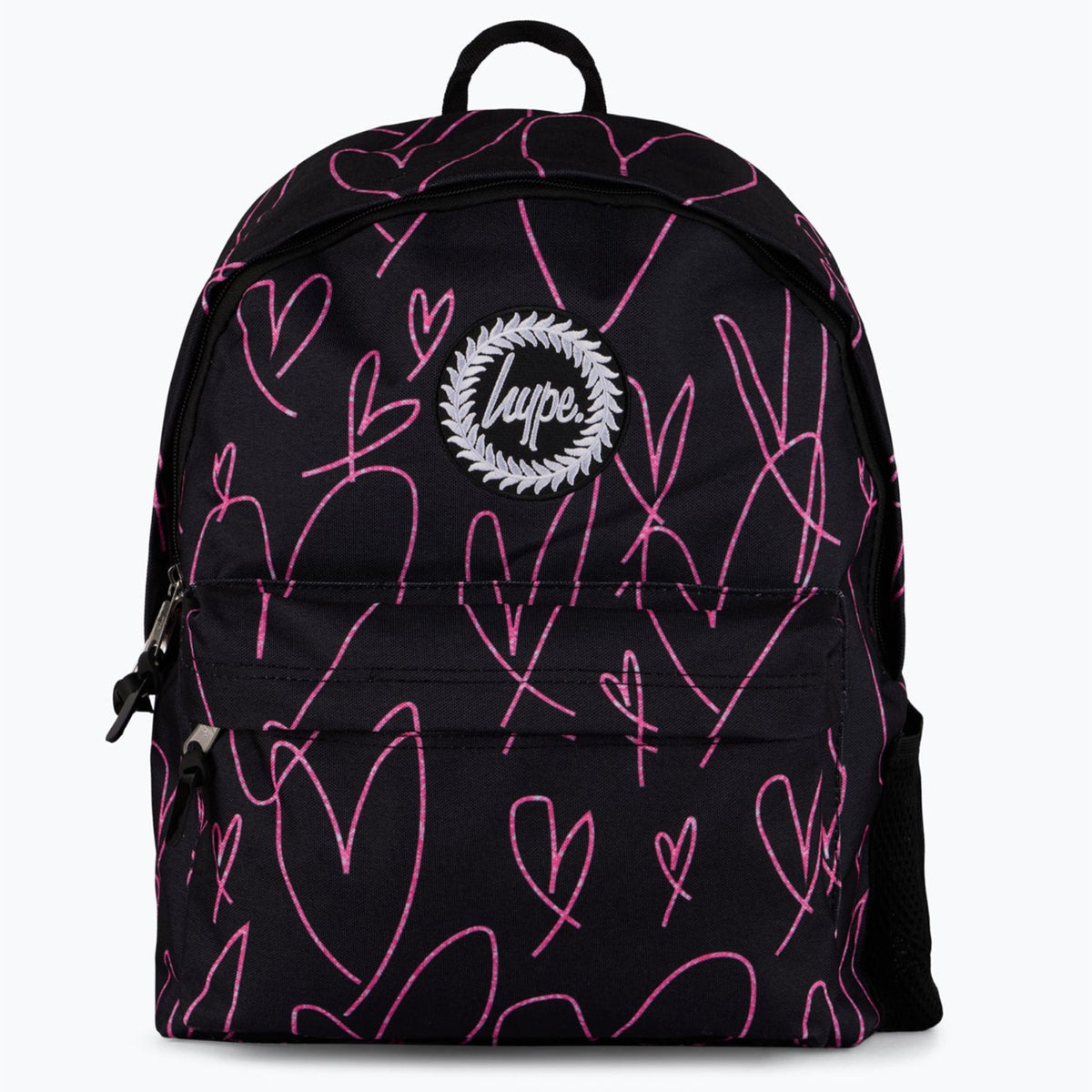 Hype Glitter Heart Black/Pink Backpack