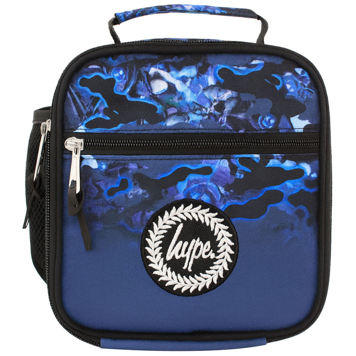 Hype Shark Smile Camo Fade Kids Blue Lunch Bag