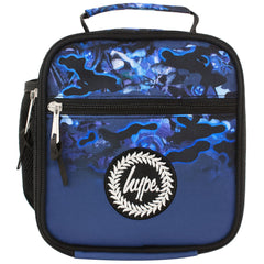 Hype Shark Smile Camo Fade Kids Blue Lunch Bag