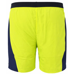 Reebok 2in1 Mens Navy/Yellow Running Shorts