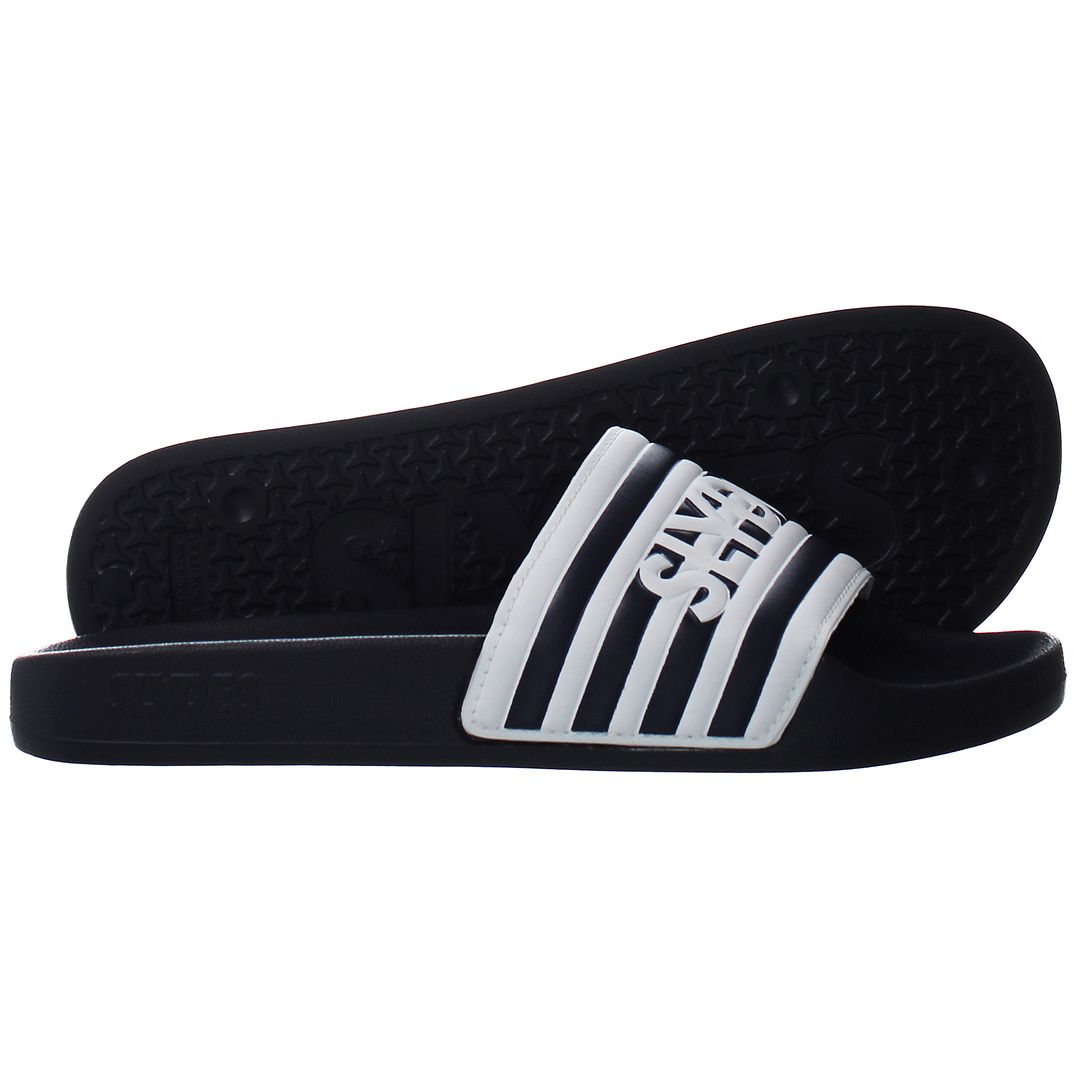 Slydes Heritage Mens Navy/White Sliders