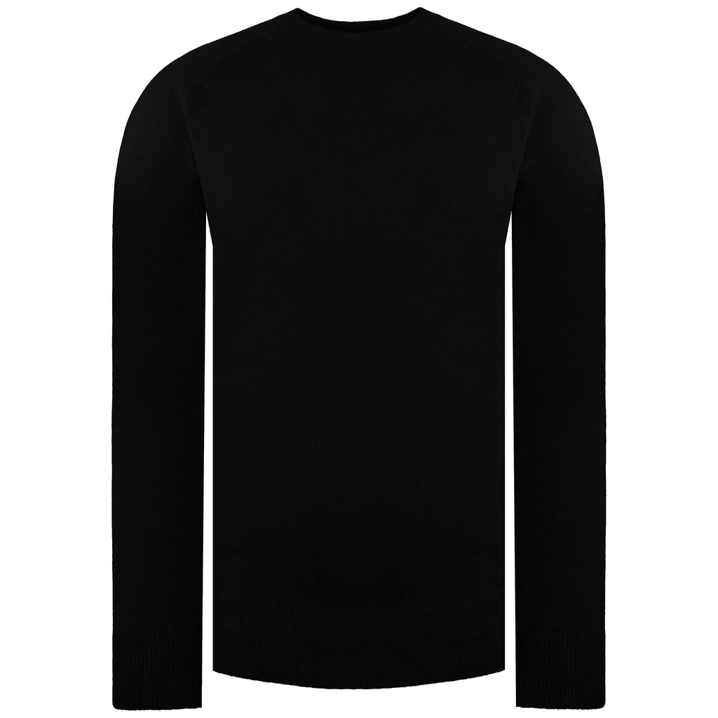 Island Green Raglan Mens Black Golf Sweater