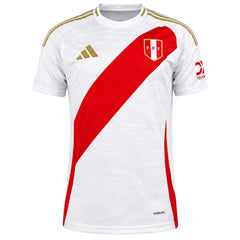 Adidas 2024/25 Peru Mens White/Red Home Football Shirt