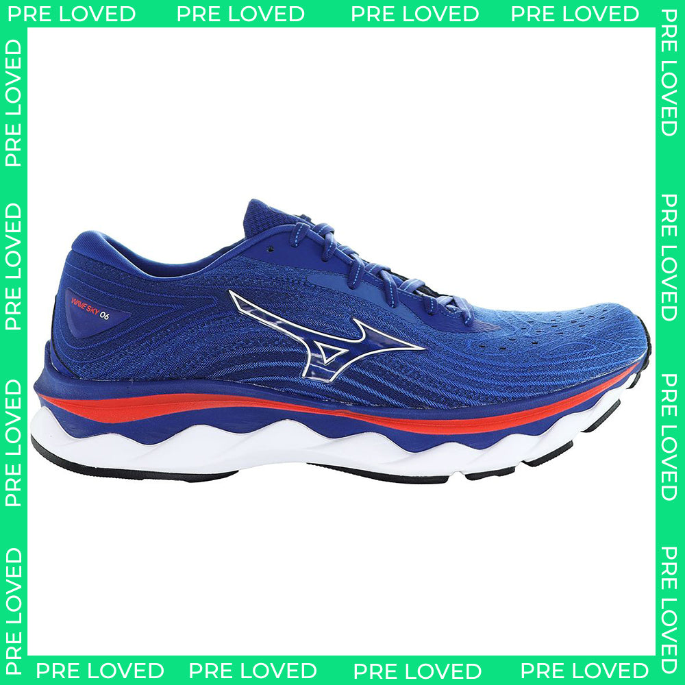 Mizuno Wave Sky 6 Mens Blue Running Shoes NO BOX