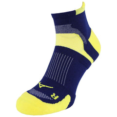 Mizuno Race Low Mens Yellow/Navy Running Socks