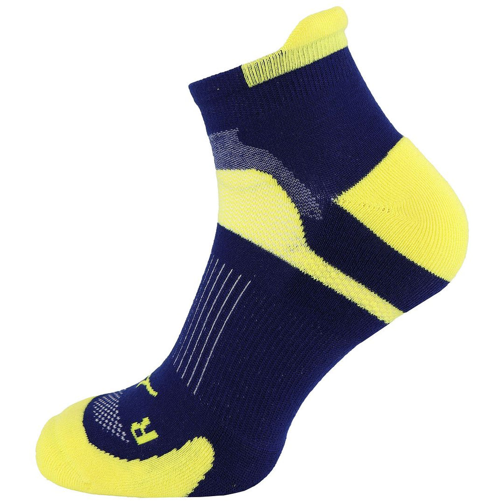 Mizuno Race Low Mens Yellow/Navy Running Socks