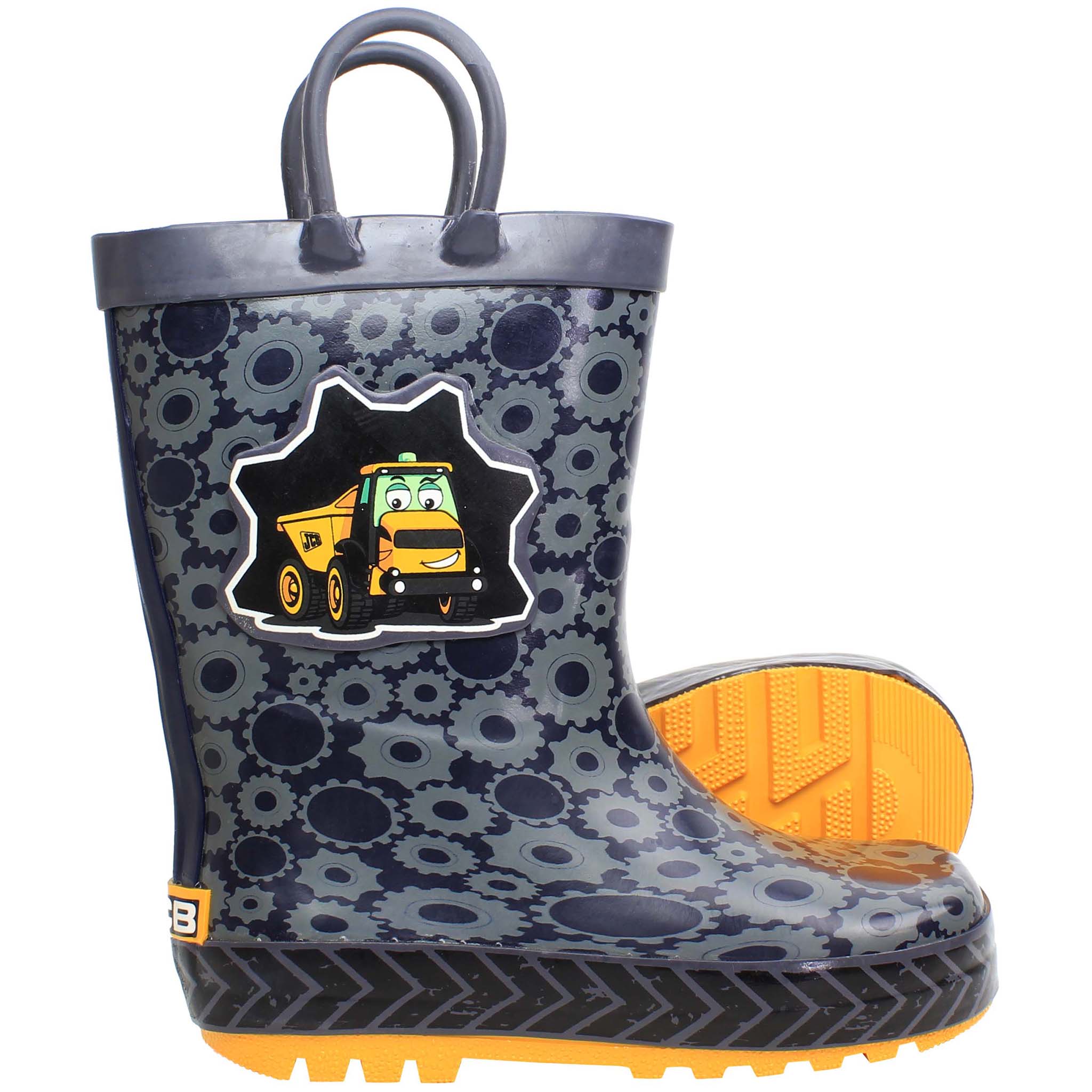 JCB Wade Kids Navy Wellington Boots