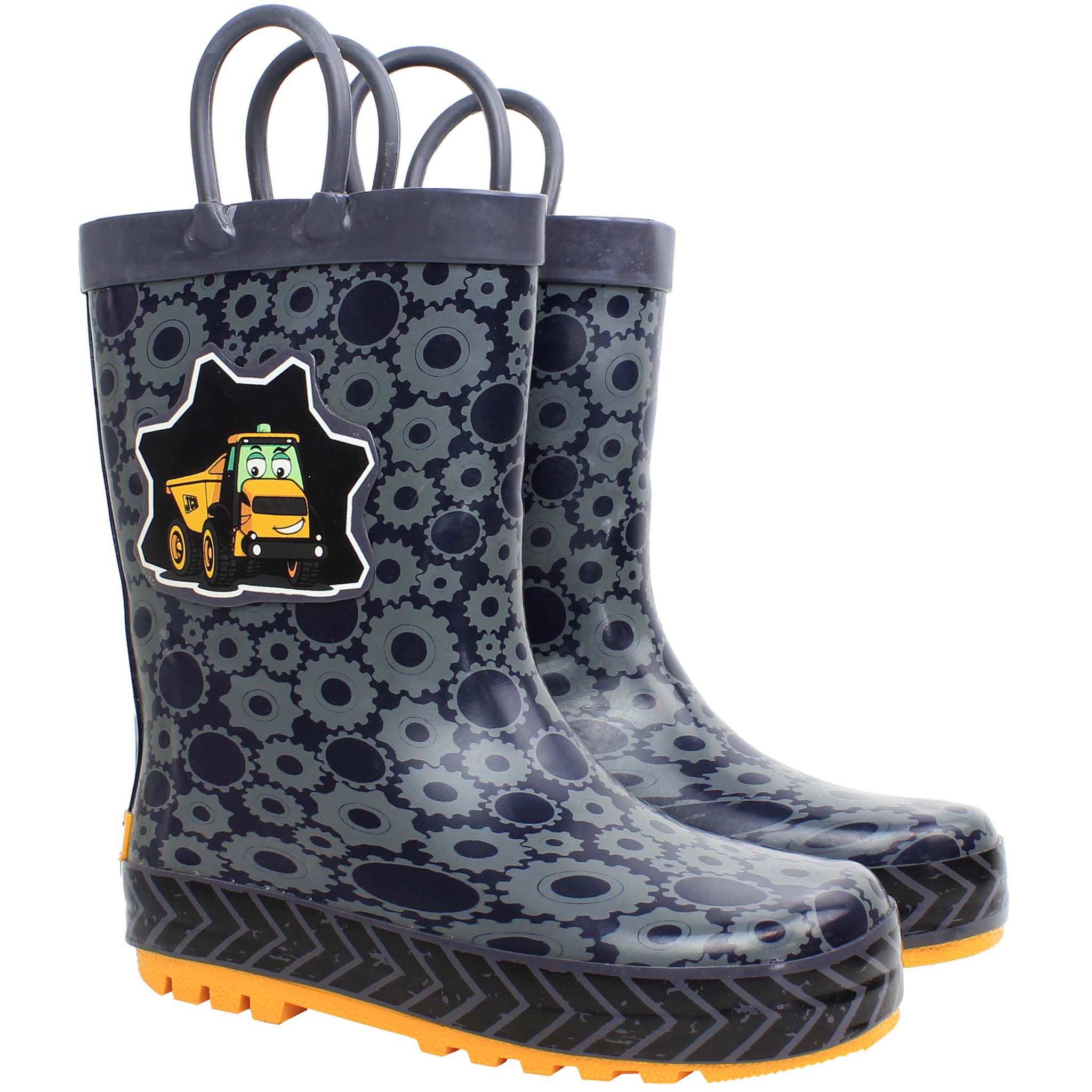 JCB Wade Kids Navy Wellington Boots