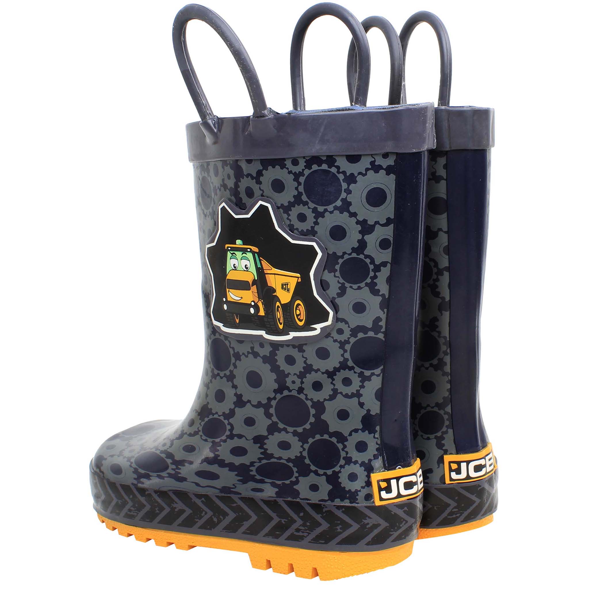 JCB Wade Kids Navy Wellington Boots