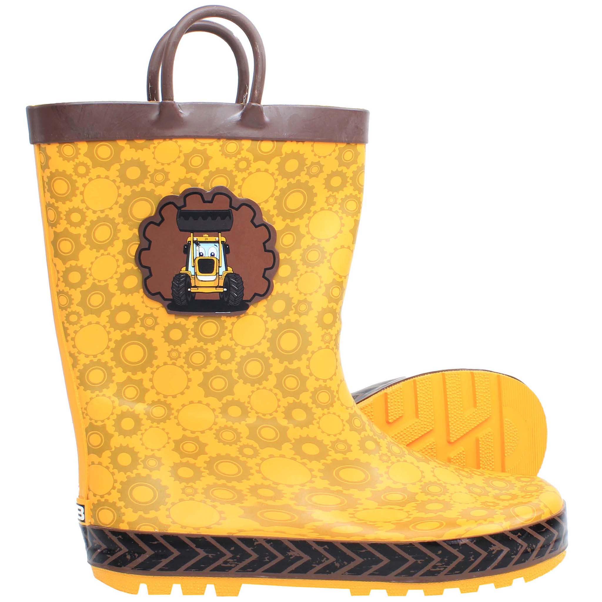 JCB Wade Kids Yellow Wellington Boots