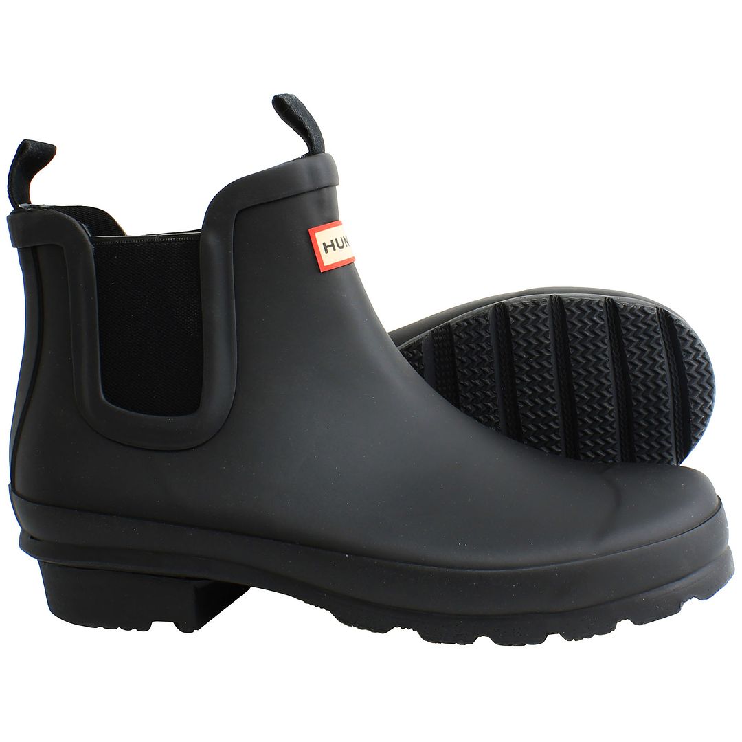 Hunter Chelsea Big Kids Black Wellington Boots