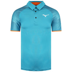 Mizuno Shadow Mens Blue/Orange Polo Shirt