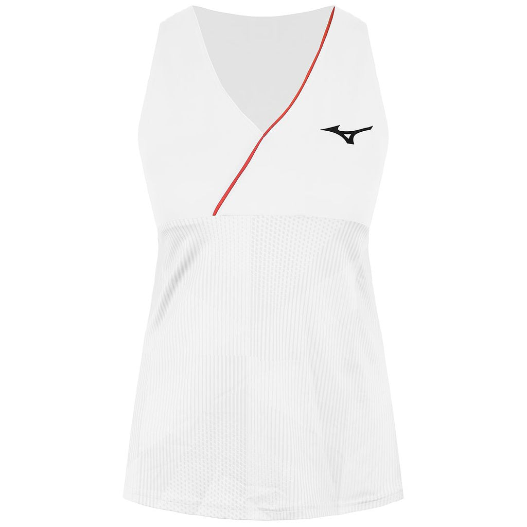 Mizuno Printed Womens White Tank Top