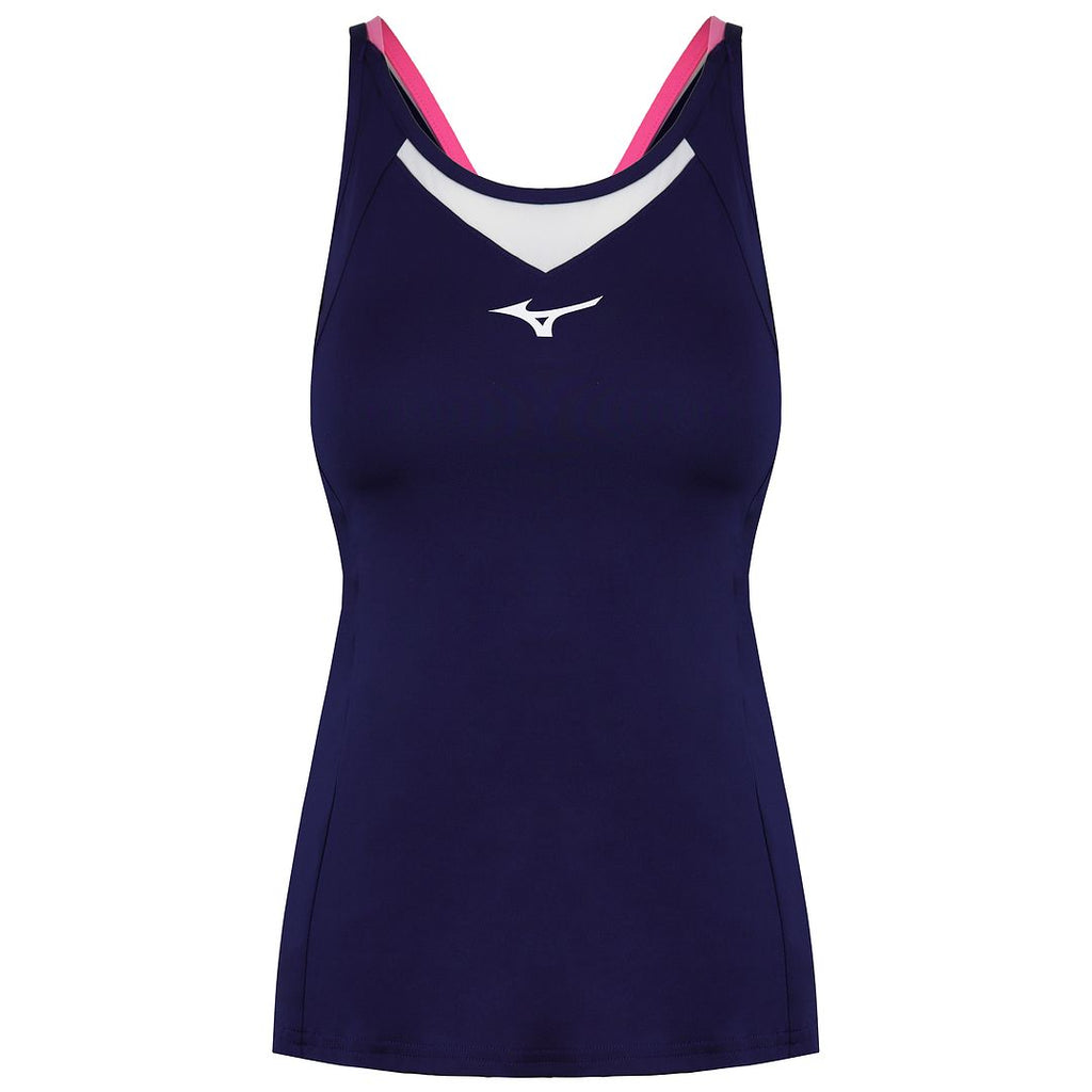 Mizuno DryLite Womens Navy/White Tank Top