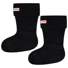 Hunter Recycled Kids Black Fleece Black Boot Socks