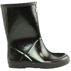 Hunter Gloss Kids Black Wellington Boots