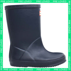 Hunter Original First Kids Navy Wellington Boots NO BOX