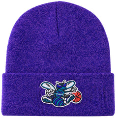 Mitchell & Ness NBA Charlotte Hornets Fandom Knit Purple Beanie