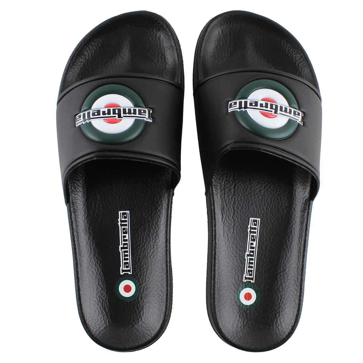 Lambretta Pace Mens Black Sliders