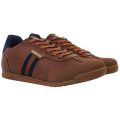 Lambretta Tackle Mens Brown Trainers