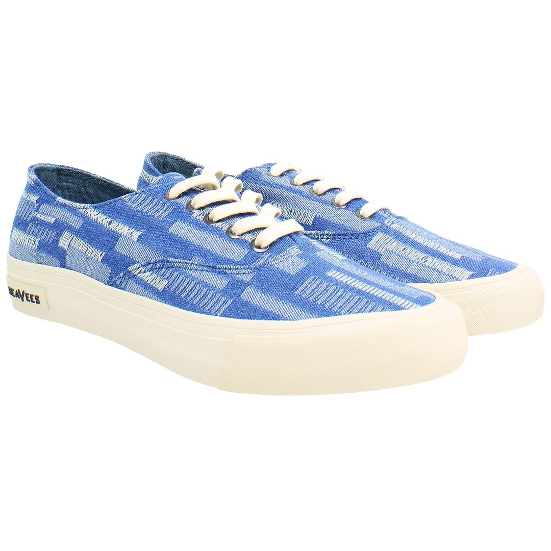 Seavees Legend Embroidery Womens Blue Shoes