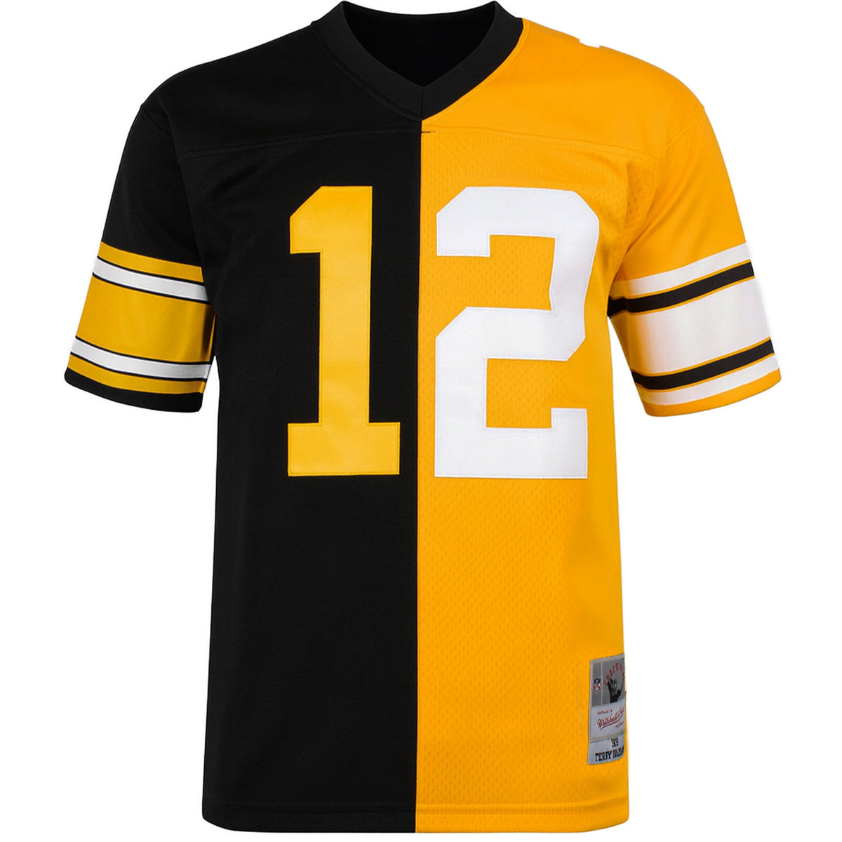 Mitchell & Ness NFL Pittsburgh Steelers 12 Bradshaw Split Legacy Jersey