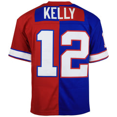 Mitchell & Ness NFL Buffalo Bills 12 Kelly Mens Split Legacy Jersey
