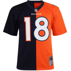 Mitchell & Ness NFL Denver Broncos 18 Manning Mens Split Legacy Jersey