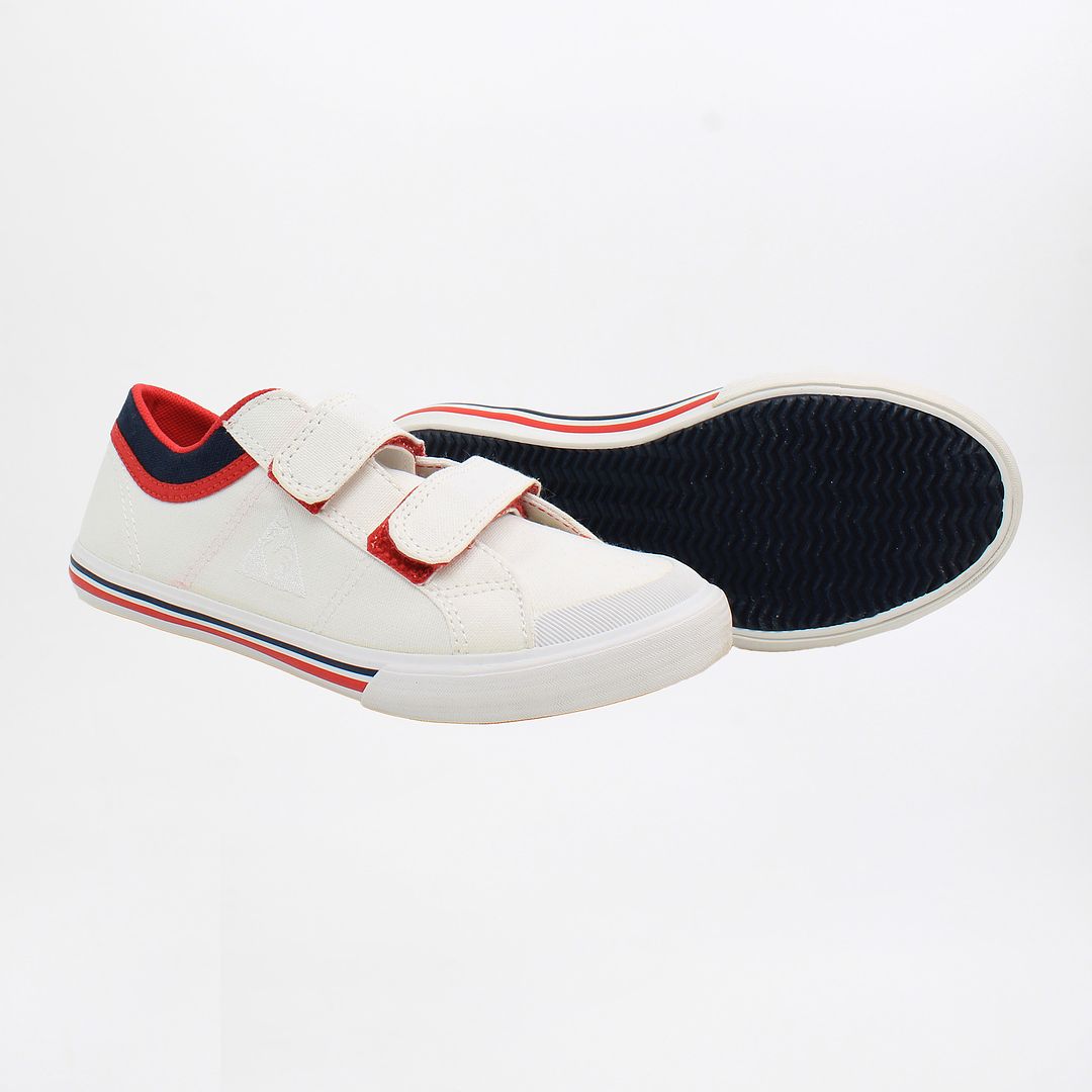 Le Coq Sportif Saint Gatan PS CVS Kids White Plimsolls - Dirty Marks