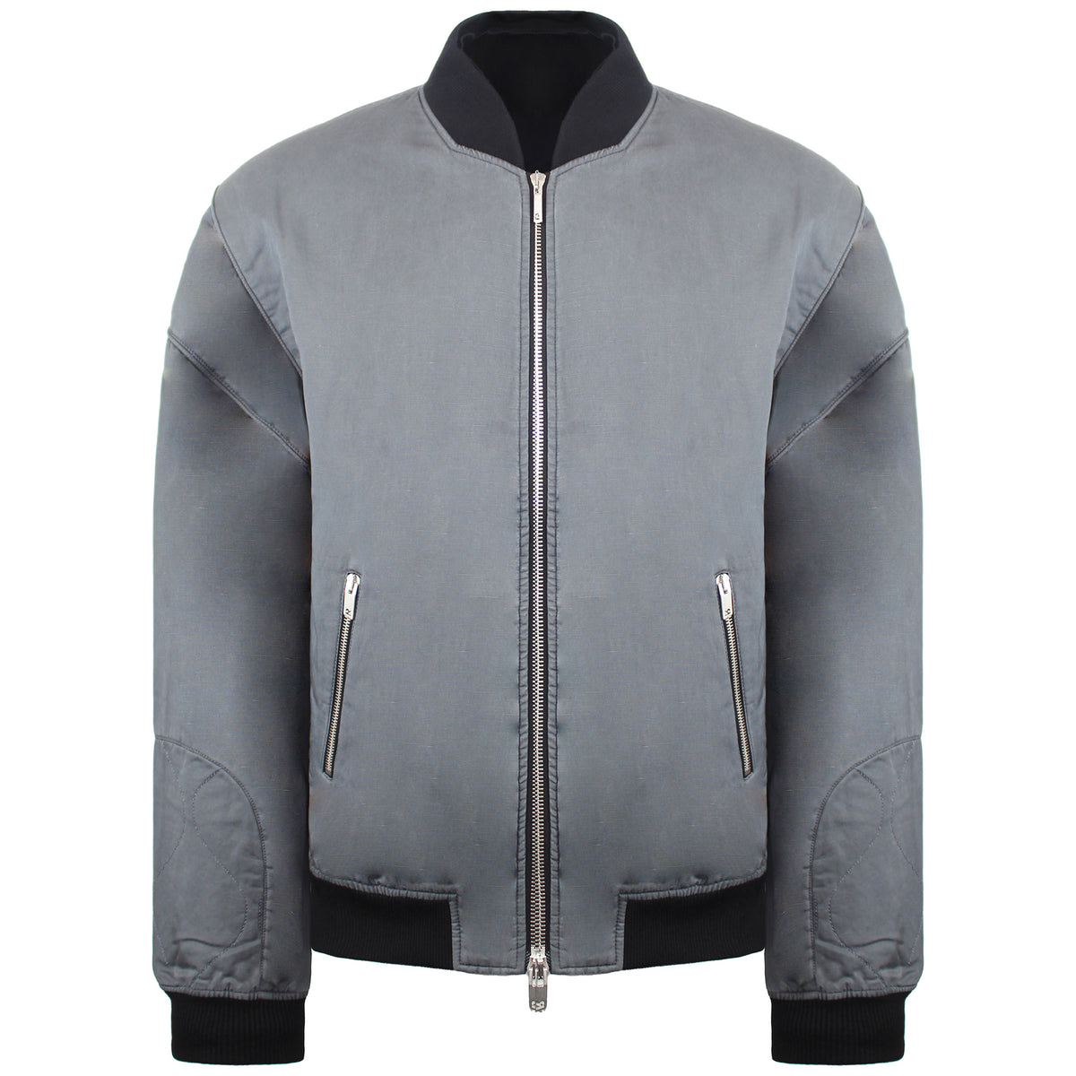 Represent Oglio Mens Washed Black Bomber Jacket