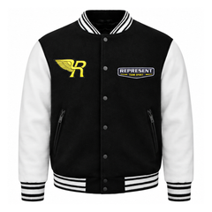 Represent Varsity Mens Black/Beige Jacket
