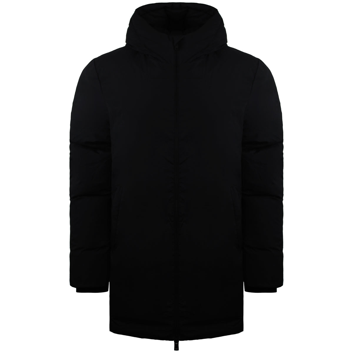 Represent Puffer Mens Black Parka Jacket