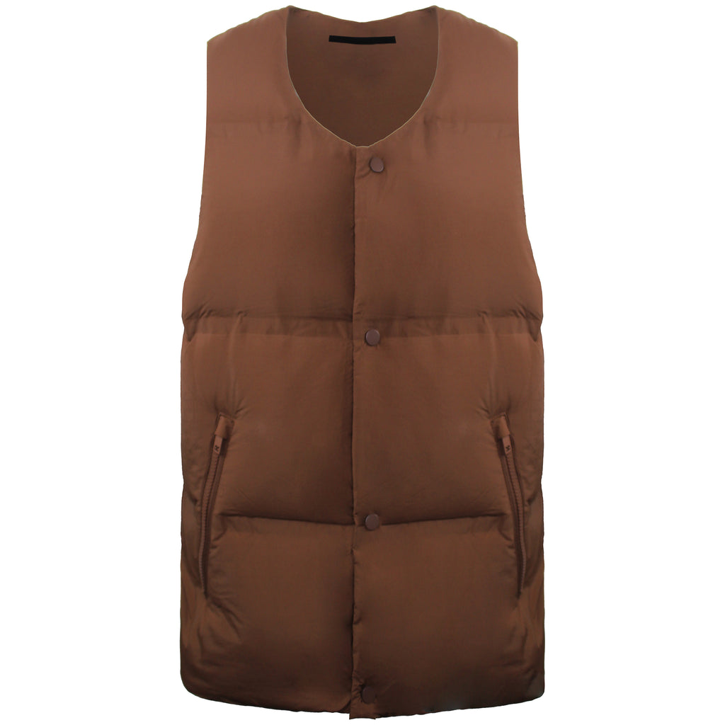 Represent Puffer Mens Brown Gilet