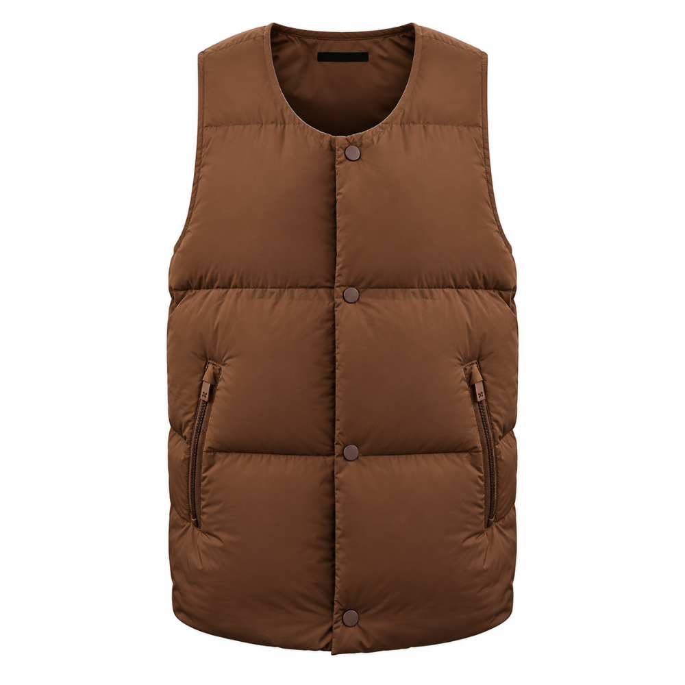 Represent Puffer Mens Brown Gilet