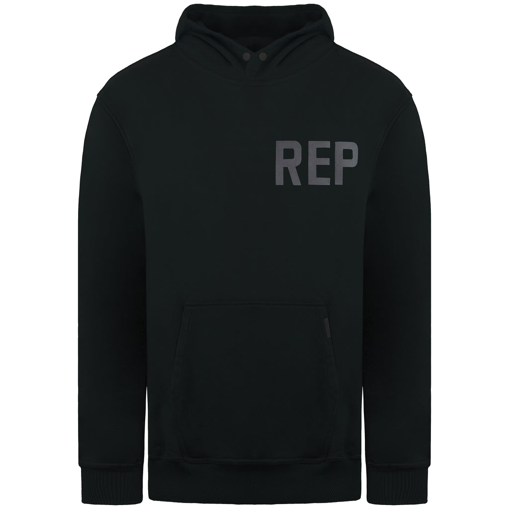 Represent Logo Jersey Mens Black Hoodie