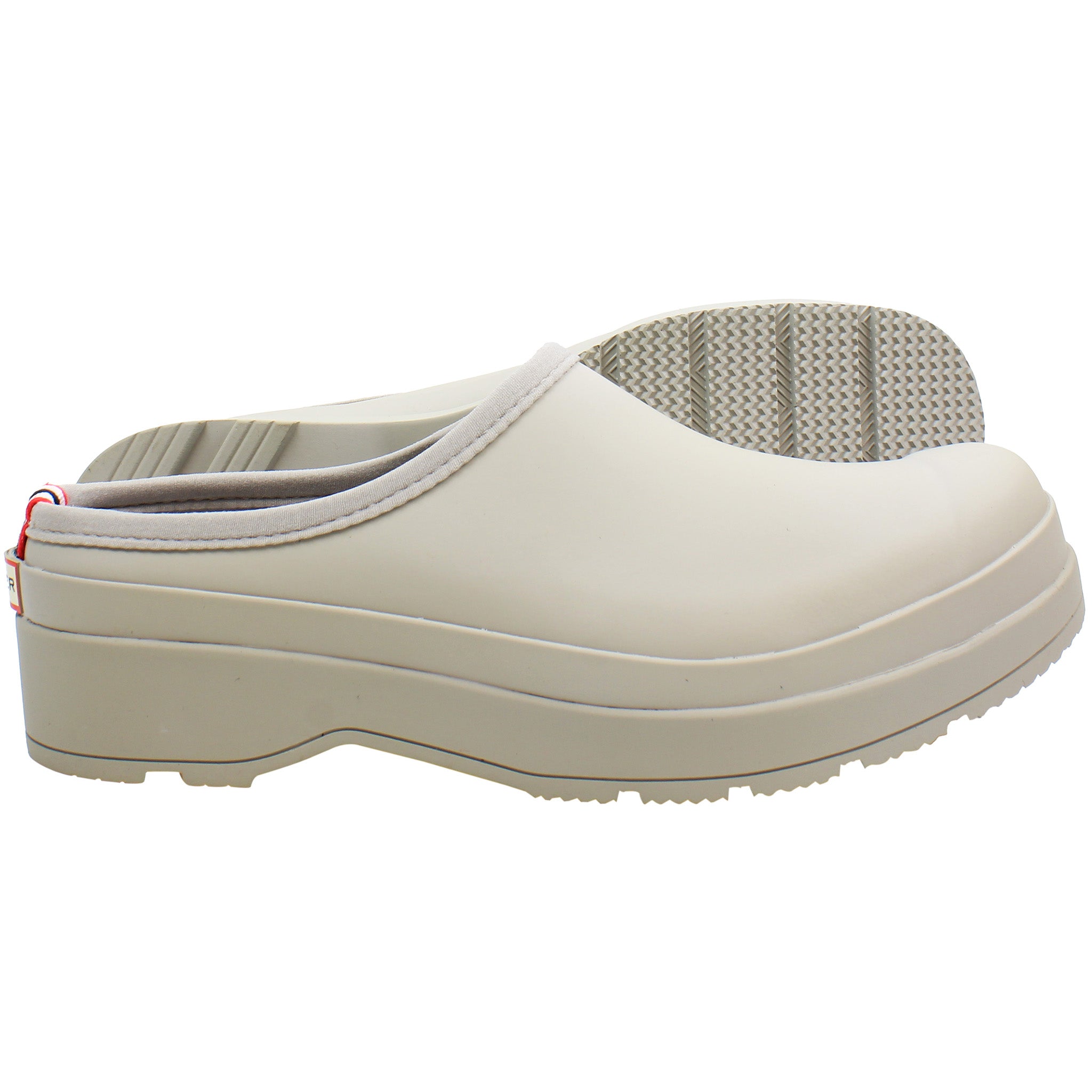 Hunter Play Lined Mens White Clogs